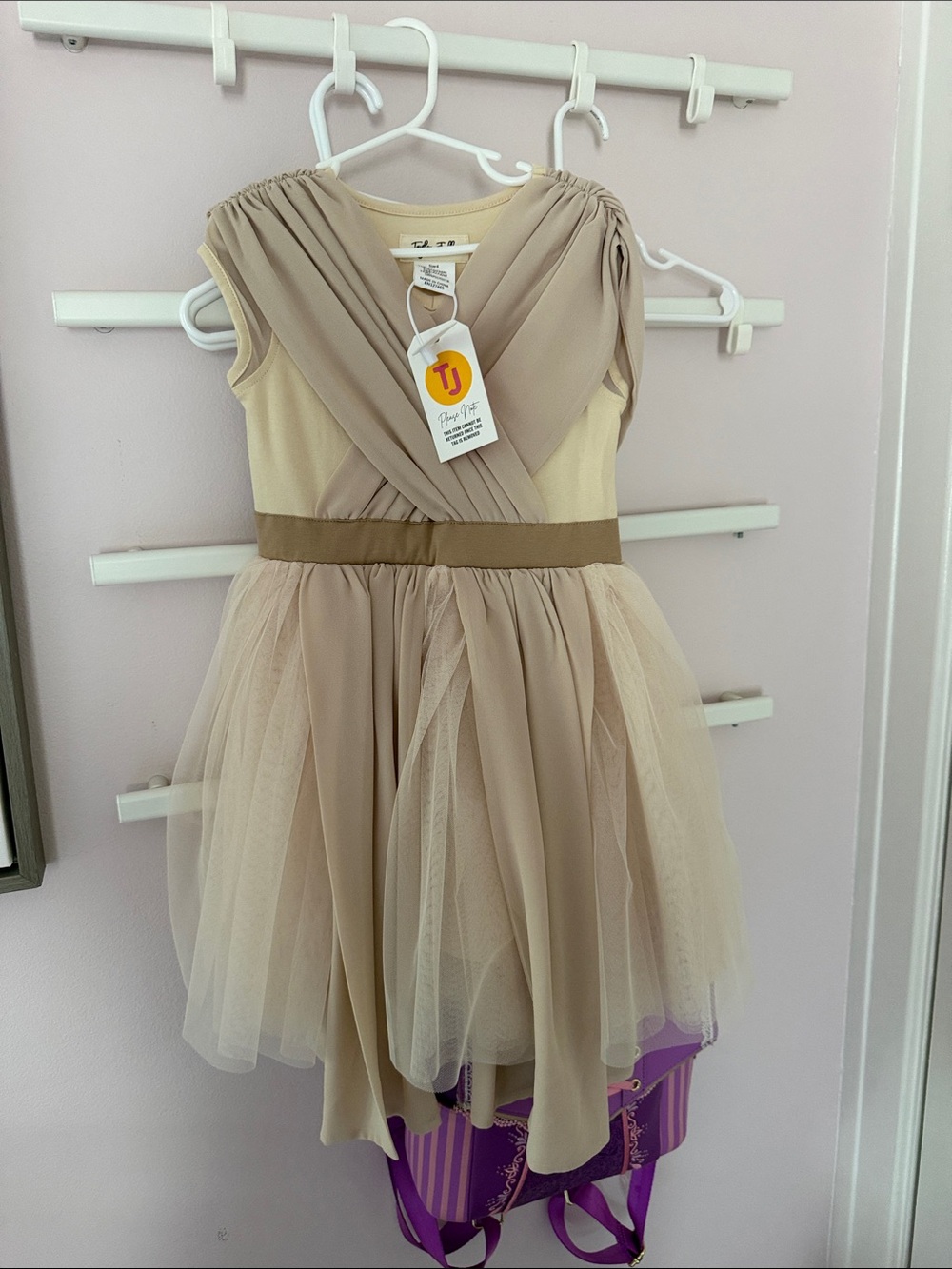 Tutu Du Monde Girls Beige Tulle Party Dress